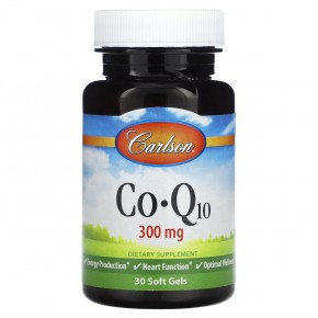 Carlson, Co-Q10, 300 мг, 30 мягких таблеток в Москве - eco-herb.ru | фото