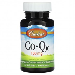 Carlson, CoQ10, 100 мг, 60 мягких таблеток в Москве - eco-herb.ru | фото