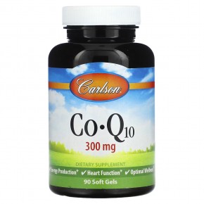 Carlson, CoQ10, 300 mg, 90 Soft Gels в Москве - eco-herb.ru | фото