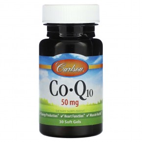Carlson, CoQ10, 50 мг, 30 мягких таблеток в Москве - eco-herb.ru | фото