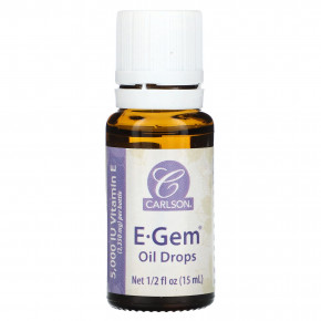 Carlson, E Gem, Oil Drops, 1/2 fl oz в Москве - eco-herb.ru | фото