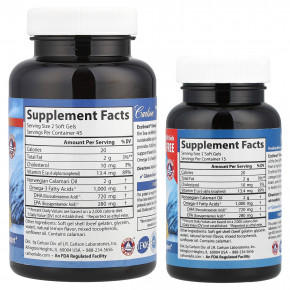 Carlson, EcoSmart®, омега-3 из норвежских морепродуктов дикого улова, с натуральным лимонным вкусом, 120 капсул в Москве - eco-herb.ru | фото