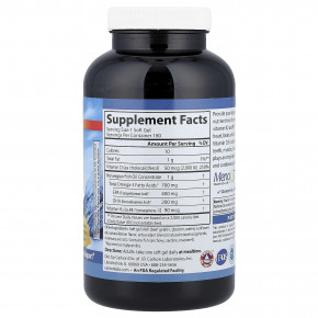 Carlson, Elite Omega-3 Plus D & K, натуральный лимонный вкус, 180 мягких таблеток в Москве - eco-herb.ru | фото