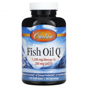 Carlson, Рыбий жир Q, 120 мягких таблеток - описание
