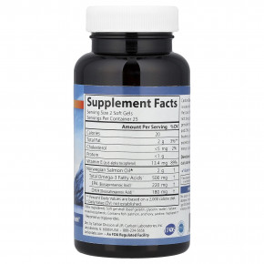 Carlson, жир лосося, обогащенный омега-3, 50 капсул в Москве - eco-herb.ru | фото