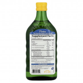 Carlson, жир печени дикой норвежской трески, натуральный лимон, 500 мл (16,9 жидк. унции) в Москве - eco-herb.ru | фото