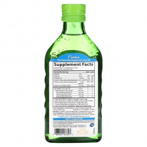 Carlson, Kids Cod Liver Oil, Natural Green Apple , 550 mg, 8.4 fl oz (250 ml) в Москве - eco-herb.ru | фото
