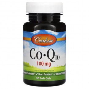 Carlson, коэнзим Q10, 100 мг, 90 капсул в Москве - eco-herb.ru | фото