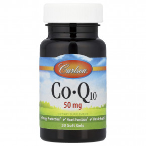 Carlson, коэнзим Q10, 50 мг, 30 капсул в Москве - eco-herb.ru | изображение Carlson, коэнзим Q10, 50 мг, 30 капсул в Москве - eco-herb.ru | фото
