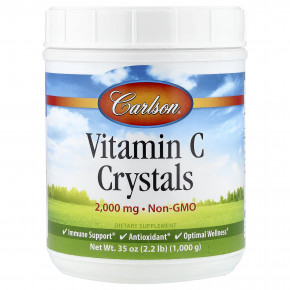 Carlson, Кристаллы витамина C, 1000 г (2,2 фунта) - описание | фото