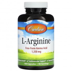 Carlson, L-Arginine, 675 mg, 180 Capsules в Москве - eco-herb.ru | фото