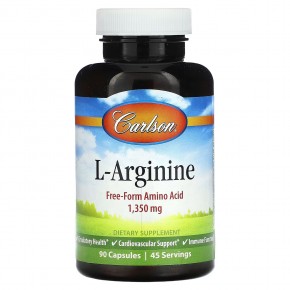 Carlson, L-Arginine, 675 mg, 90 Capsules в Москве - eco-herb.ru | фото