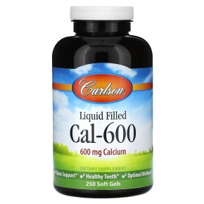 Carlson, Cal-600 с жидкостью, 600 мг, 250 мягких таблеток в Москве - eco-herb.ru | фото