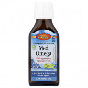 Carlson, Med Omega, со вкусом лимона и лайма, 100 мл (3,3 жидк. унции) в Москве - eco-herb.ru | фото