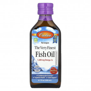 Carlson, Norwegian, The Very Finest Fish Oil, Natural Mixed Berry, 6.7 fl oz (200 ml) - описание