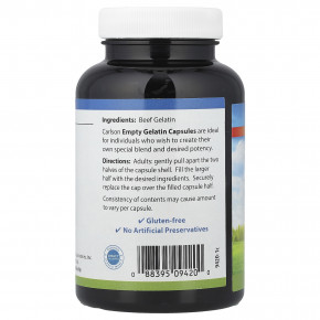 Carlson, Пустые желатиновые капсулы № 0, 150 капсул в Москве - eco-herb.ru | фото