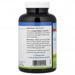 Carlson, Пустые желатиновые капсулы № 00, 150 капсул в Москве - eco-herb.ru | фото