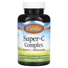 Carlson, Super C Complex, 100 вегетарианских таблеток - описание