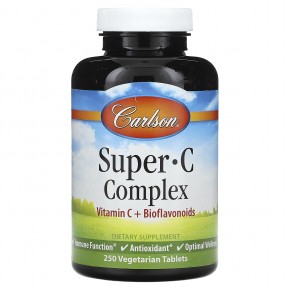 Carlson, Super C Complex, 250 вегетарианских таблеток - описание