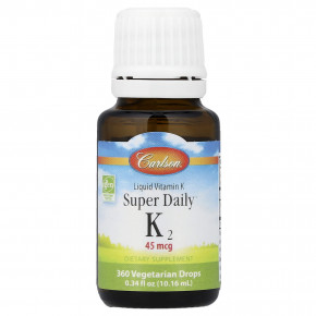 Carlson, Super Daily® K2, 10,16 мл (0,34 жидк. унции) в Москве - eco-herb.ru | фото