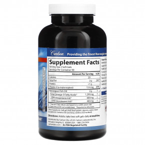 Carlson, Super Omega-3 Gems®, высокоэффективные омега-3 кислоты из рыбы дикого улова, 180 капсул в Москве - eco-herb.ru | фото