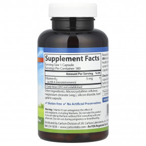 Carlson, витамин K2, 5 мг, 180 капсул в Москве - eco-herb.ru | фото