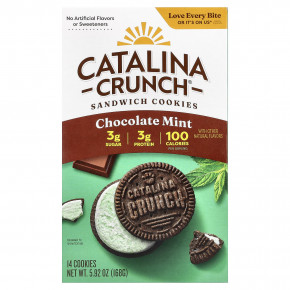 Catalina Crunch, печенье-сэндвич, со вкусом шоколада и мяты, 14 шт., 168 г (5,92 унции) в Москве - eco-herb.ru | фото