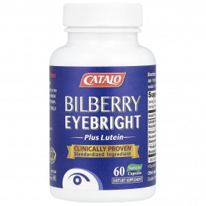 CATALO, Bilberry Eye Bright Plus Lutein, 60 вегетарианских капсул в Москве - eco-herb.ru | фото