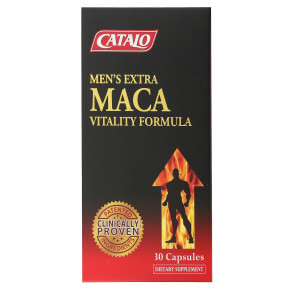 CATALO, Men's Extra Maca Vitality Formula, 700 мг, 30 капсул (350 мг на капсулу) - описание | фото