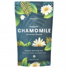 Cederberg Tea Co, Organic Chamomile, без кофеина, 100 натуральных чайных пакетиков, 150 г (5,29 унции) в Москве - eco-herb.ru | фото