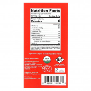 Cederberg Tea Co, органический южноафриканский травяной чай, красный ройбуш, без кофеина, 100 чайных пакетиков, 250 г (8,8 унции) в Москве - eco-herb.ru | изображение Cederberg Tea Co, органический южноафриканский травяной чай, красный ройбуш, без кофеина, 100 чайных пакетиков, 250 г (8,8 унции) в Москве - eco-herb.ru | фото