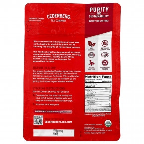 Cederberg Tea Co, органический южноафриканский травяной чай, красный ройбуш, без кофеина, 30 чайных пакетиков, 75 г (2,6 унции) в Москве - eco-herb.ru | фото