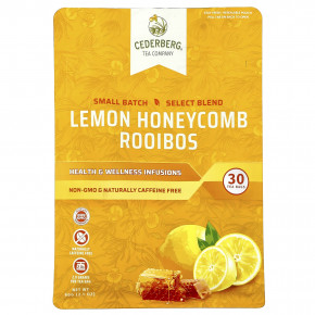 Cederberg Tea Co, ройбуш, лимон и соты, без кофеина, 30 чайных пакетиков, 60 г (2,1 унции) - описание | фото