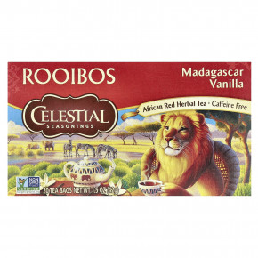 Celestial Seasonings, Африканский красный травяной чай, ройбуш, мадагаскарская ваниль, без кофеина, 20 чайных пакетиков, 42 г (1,5 унции) в Москве - eco-herb.ru | фото