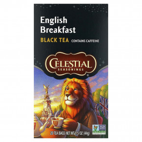 Celestial Seasonings, черный чай, английский завтрак, 20 чайных пакетиков, 44 г (1,5 унции) - описание