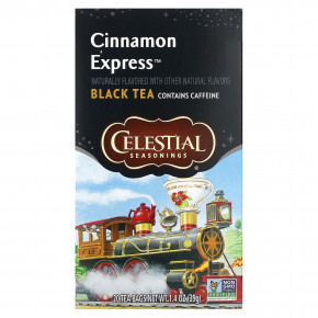 Celestial Seasonings, черный чай, корица, 20 чайных пакетиков, 39 г (1,4 унции) - описание