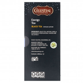 Celestial Seasonings, Energy Tea, черный чай, 12 чайных пакетиков по 23 г (0,8 унции) в Москве - eco-herb.ru | фото