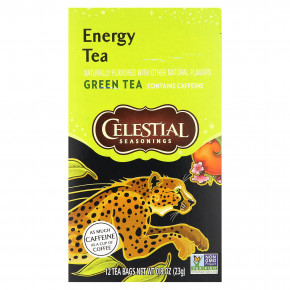 Celestial Seasonings, Energy Tea, зеленый чай, 12 чайных пакетиков по 23 г (0,8 унции) в Москве - eco-herb.ru | фото