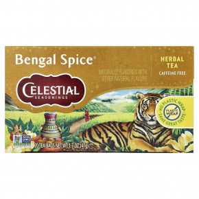 Celestial Seasonings, Herbal Tea, Bengal Spice®, без кофеина, 20 чайных пакетиков, 47 г (1,7 унции) - описание | фото