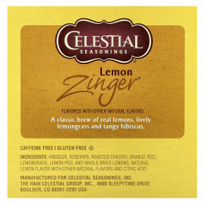 Celestial Seasonings, Herbal Tea, Lemon Zinger®, без кофеина, 12 капсул K-Cup, по 3,2 г (0,11 унции) в Москве - eco-herb.ru | фото