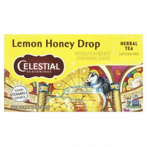 Celestial Seasonings, Herbal Tea, лимонно-медовые капли, без кофеина, 16 чайных пакетиков, 22 г (0,8 унции) - описание | фото