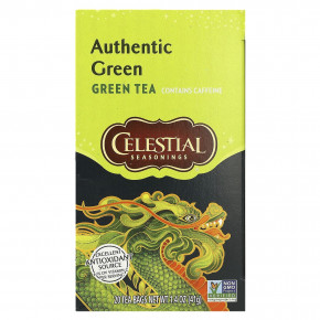 Celestial Seasonings, настоящий зеленый чай, 20 чайных пакетиков, 41 г (1,4 унции) - описание