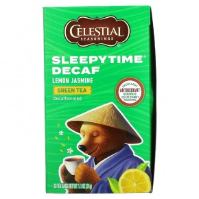 Celestial Seasonings, Sleepytime, зеленый чай, со вкусом лимона и жасмина, без кофеина, 20 чайных пакетиков, 31 г (1,1 унции) - описание