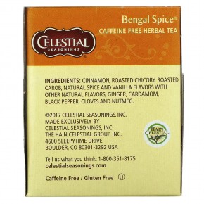 Celestial Seasonings, травяной чай Bengal Spice, без кофеина, 20 чайных пакетиков, 47 г (1,7 унции) в Москве - eco-herb.ru | фото