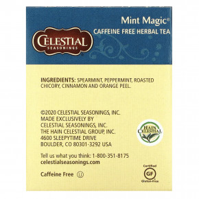 Celestial Seasonings, травяной чай, мятная магия, без кофеина, 20 чайных пакетиков, 41 г (1,4 унции) в Москве - eco-herb.ru | фото