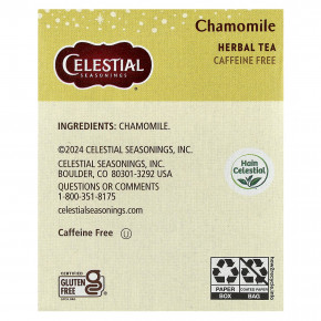 Celestial Seasonings, травяной чай, ромашка, без кофеина, 20 чайных пакетиков, 25 г (0,9 унции) в Москве - eco-herb.ru | фото