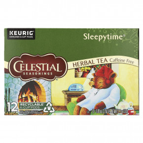 Celestial Seasonings, травяной чай, Sleepytime®, без кофеина, 12 капсул K-Cup, 32 г (1,1 унции) - описание | фото