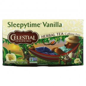 Celestial Seasonings, Травяной чай, Sleepytime Vanilla, без кофеина, 20 пакетиков, 1,0 унции (29 г) - описание