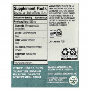 Celestial Seasonings, Wellness Tea, Sleepytime Throat Tamer®, без кофеина, 20 чайных пакетиков, 34 г (1,2 унции) в Москве - eco-herb.ru | фото