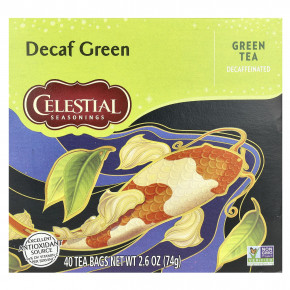 Celestial Seasonings, Зеленый чай, без кофеина, 40 чайных пакетиков, 74 г (2,6 унции) в Москве - eco-herb.ru | фото